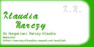 klaudia marczy business card